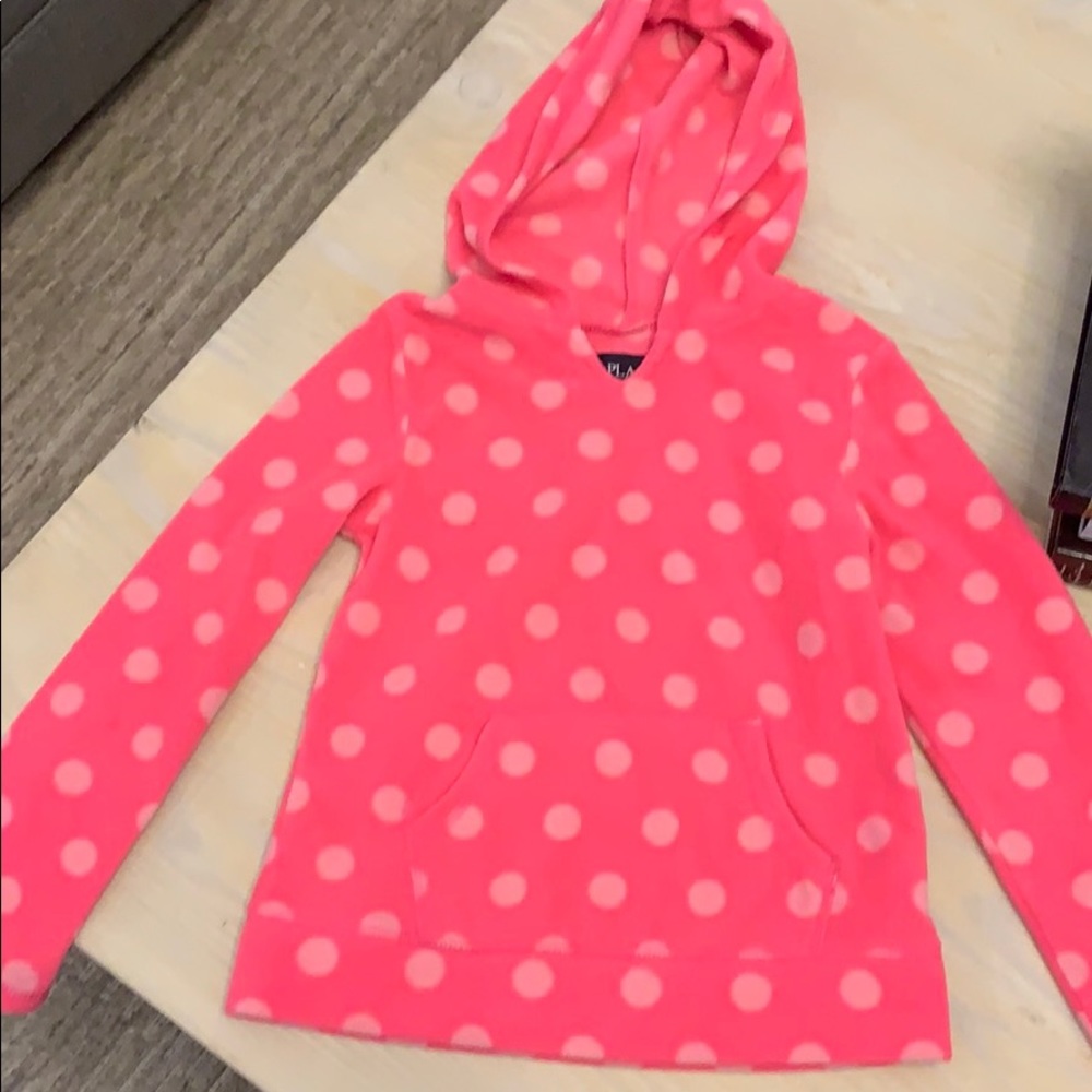 Children’s place pink polka dot fleece size 5/6